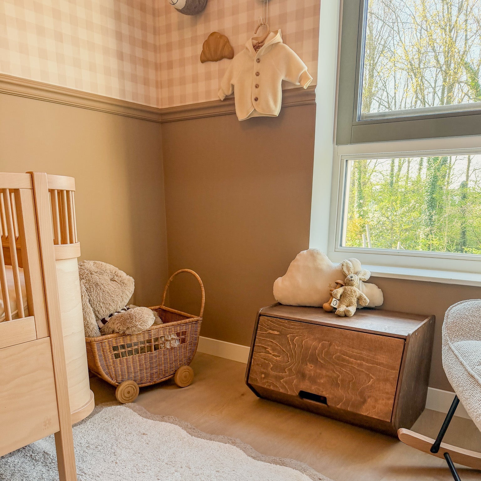 Stowie Stapelbare Opbergkist met Deksel - Wengé - toddie.nl ®