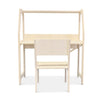 Montessori houten bureau kinderkamer 2-7 jaar | Met stoel - blank