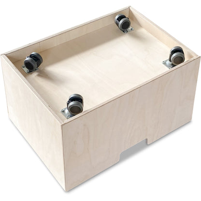 Jollie montessori open speelgoedkast + rijdende opbergkisten | Boekenkast 2 planken - blank - toddie.nl ®