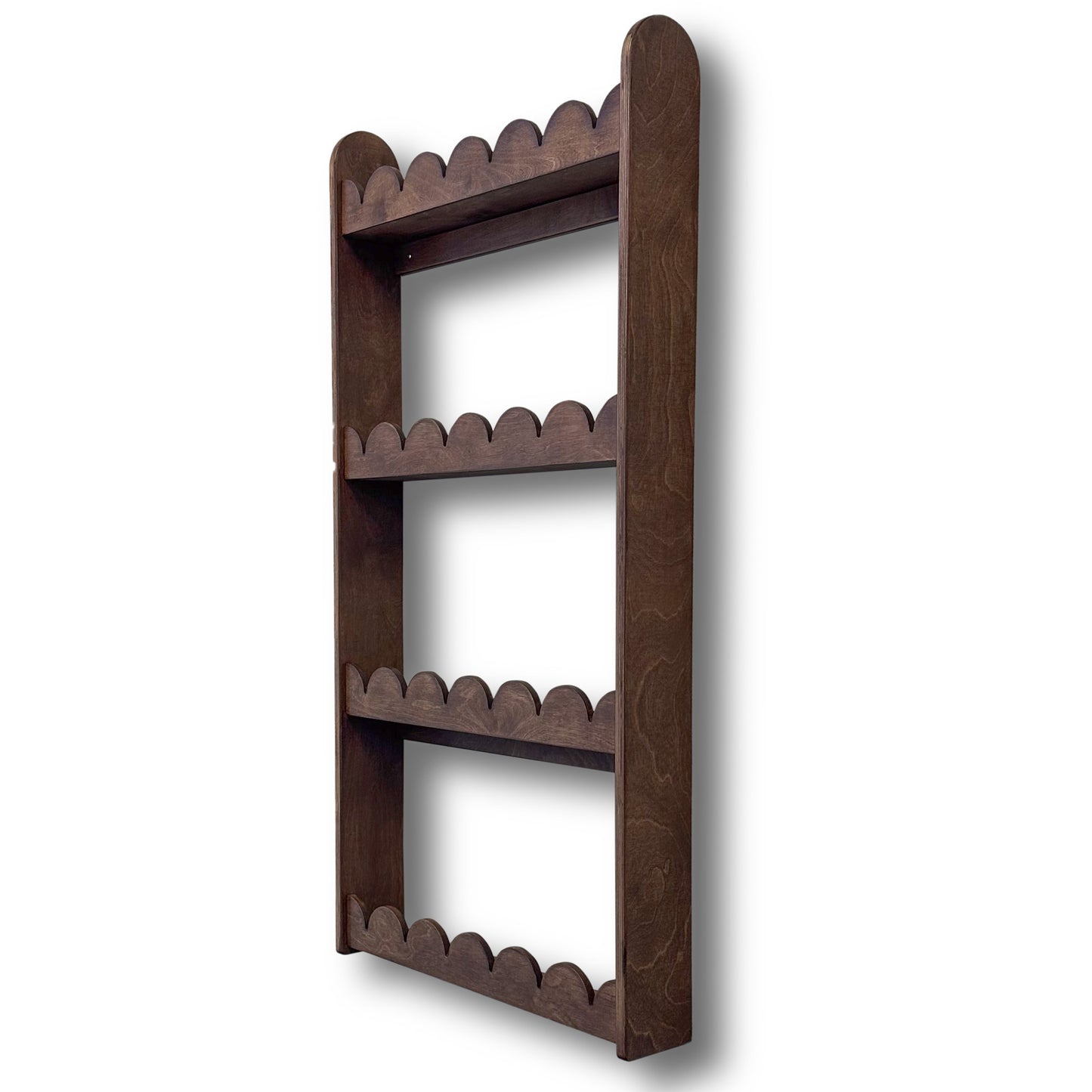 Bubble Montessori boekenrek kinderkamer | 4 planken - Wengé gebeitst - toddie.nl ®
