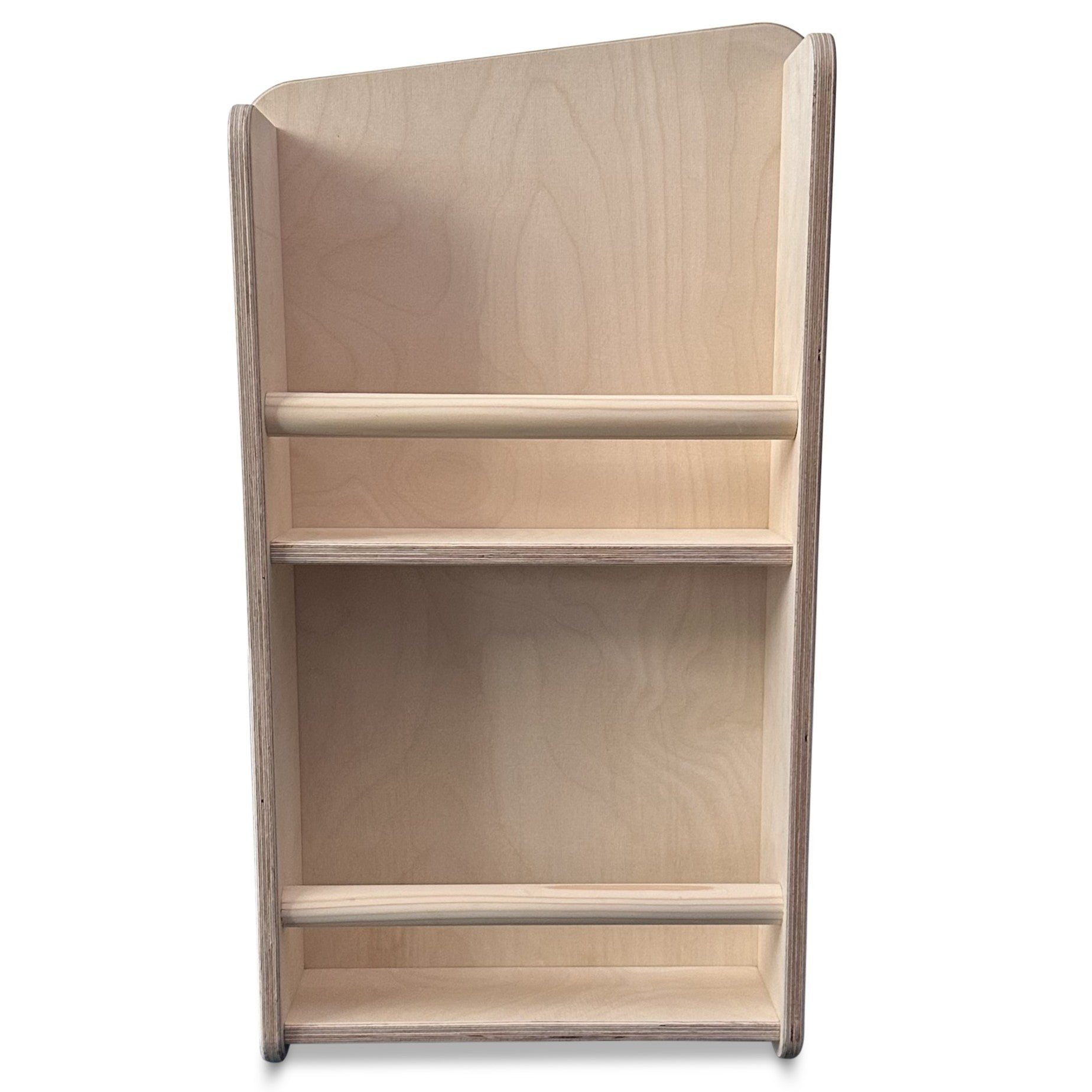 Jollie montessori open speelgoedkast met zijkant boekenrek | Boekenkast 2 planken - blank
