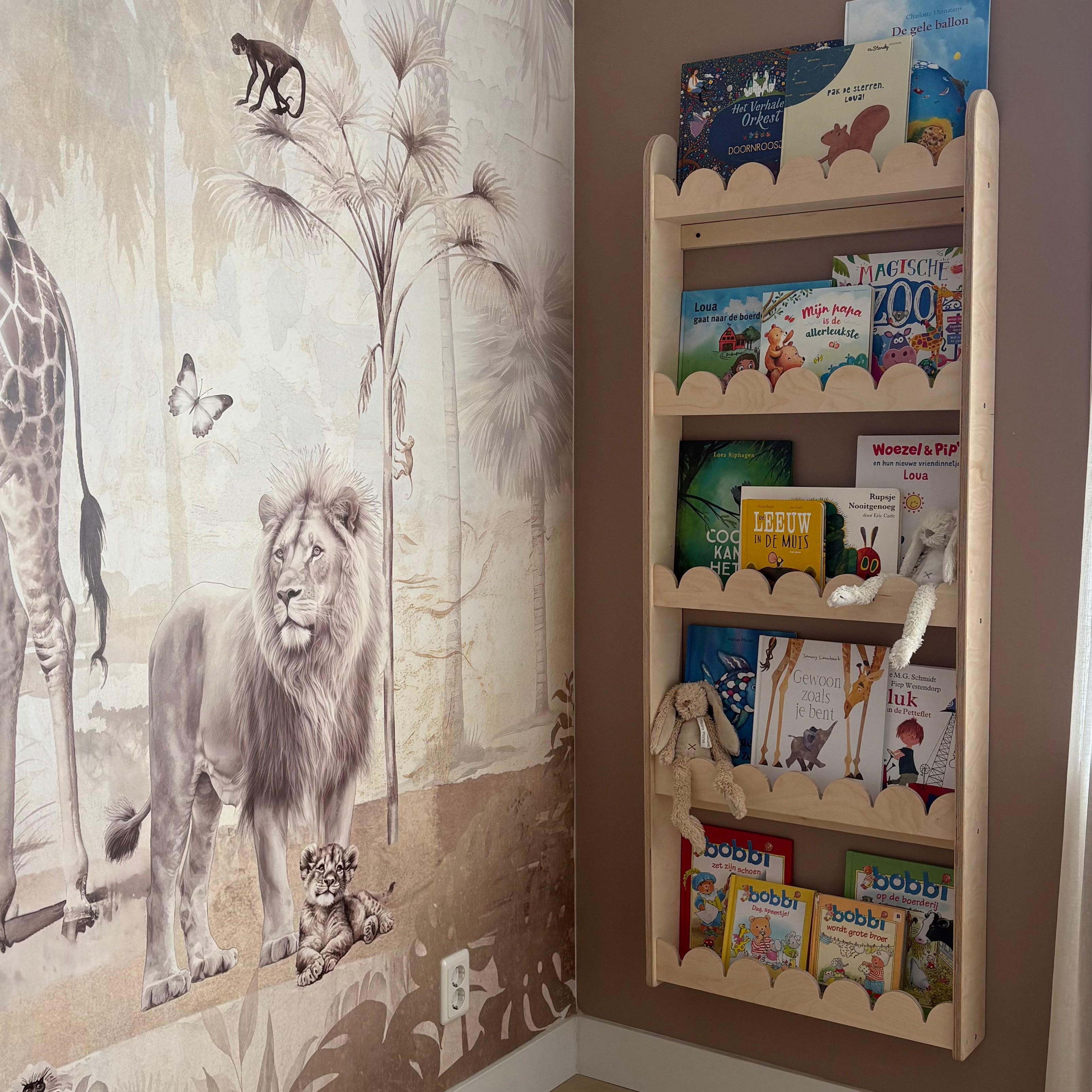 Bubble Montessori boekenrek kinderkamer | 5 planken - blank - toddie.nl ®