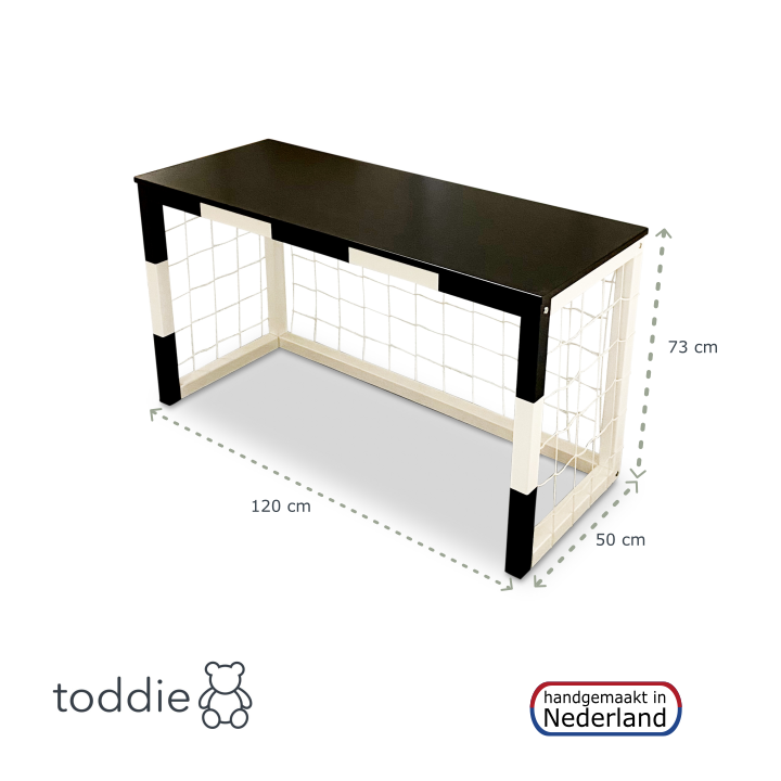 Houten bureau | Voetbal doel bureau met net - toddie.nl