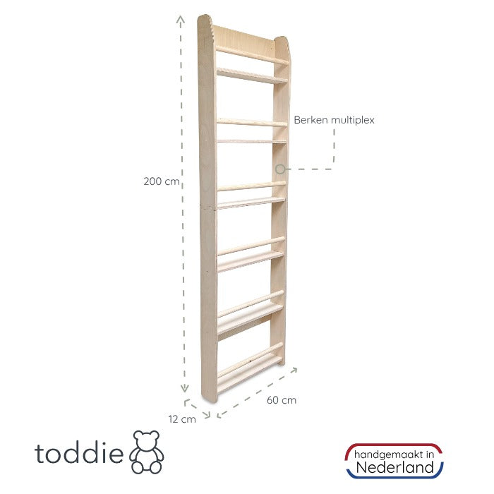 Shelfie montessori boekenrek kinderkamer | 6 planken - blank