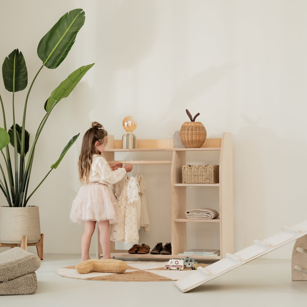 Moodie Montessori garderobe/legetøjsskab børneværelse | Børnegarderobe - hvid 