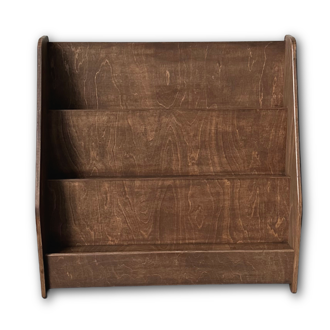 Moodie montessori boekenkast kinderkamer | 3 treden - wengé (walnut)