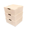 Opbergkisten kinderkamer | stapelbare houten kisten als opstapje - blank