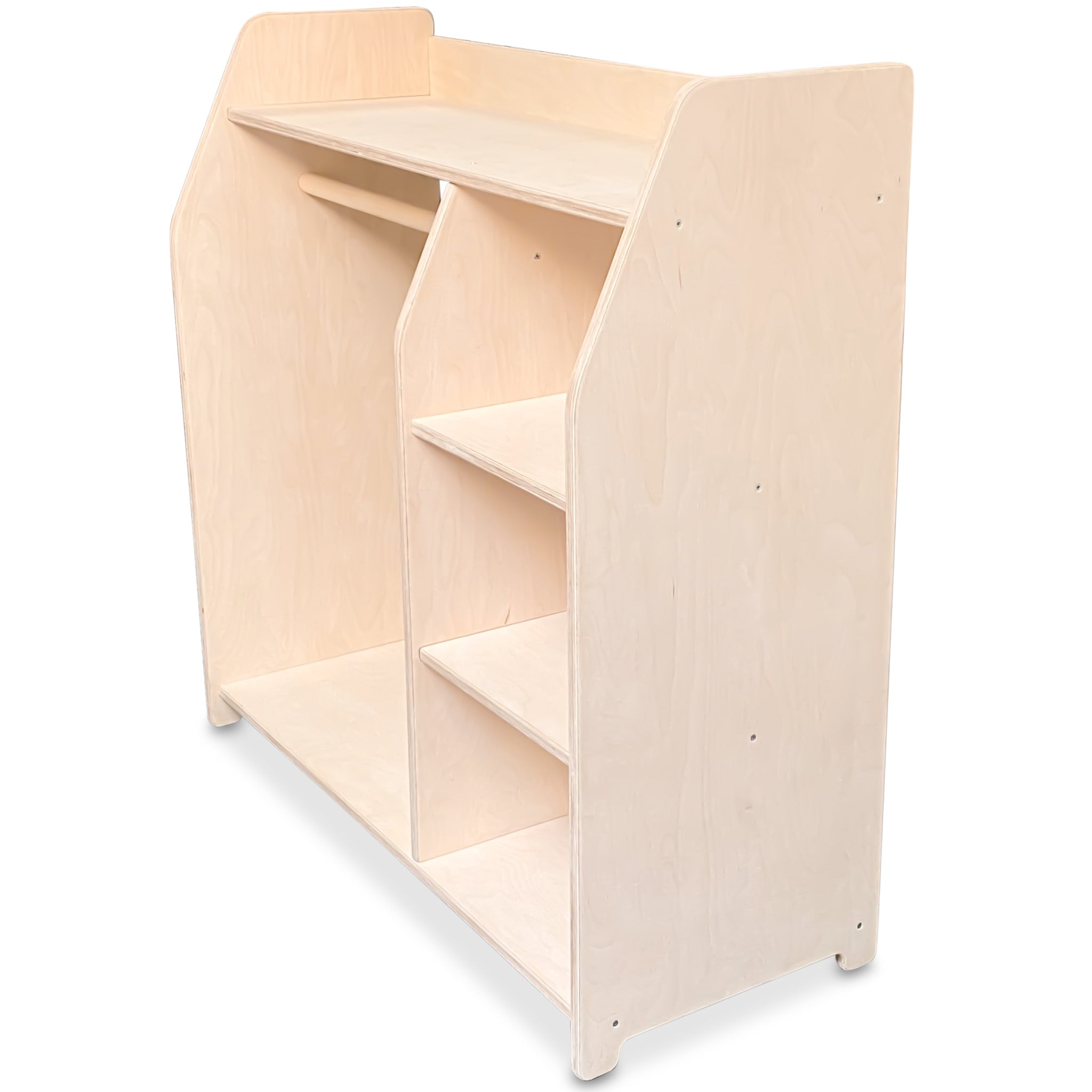 Montessori kledingkast kinderkamer | Kindergarderobe - blank - toddie.nl