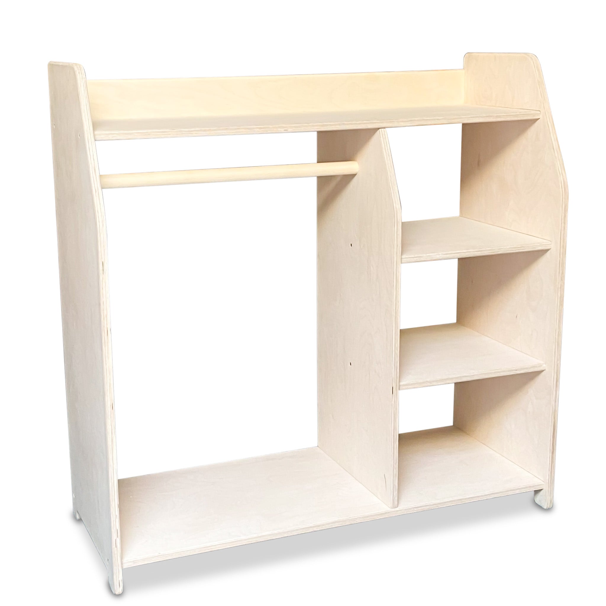 Montessori kledingkast kinderkamer | Kindergarderobe - blank - toddie.nl