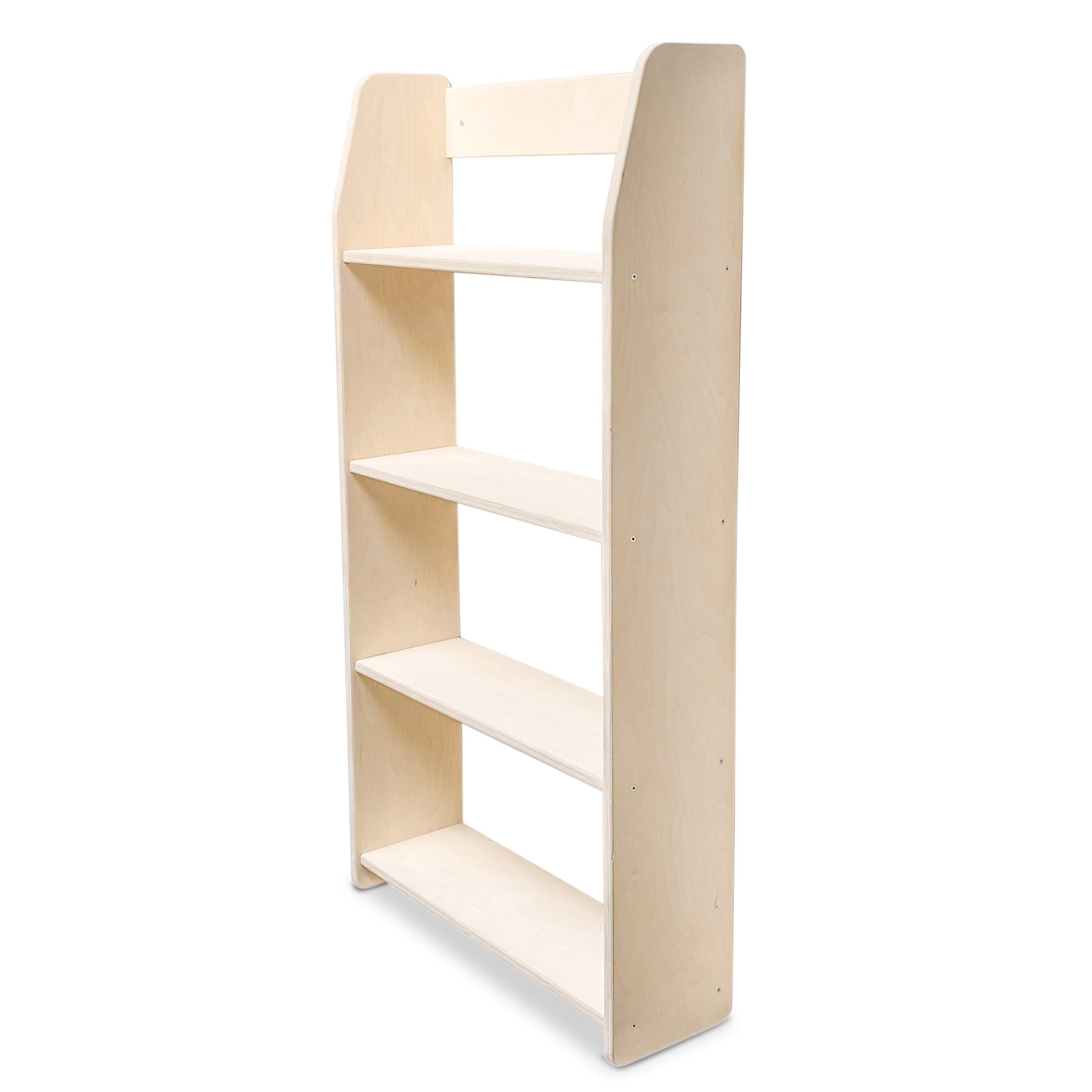 Montessori boeken wandkast kinderkamer | 4 planken - blank - toddie.nl