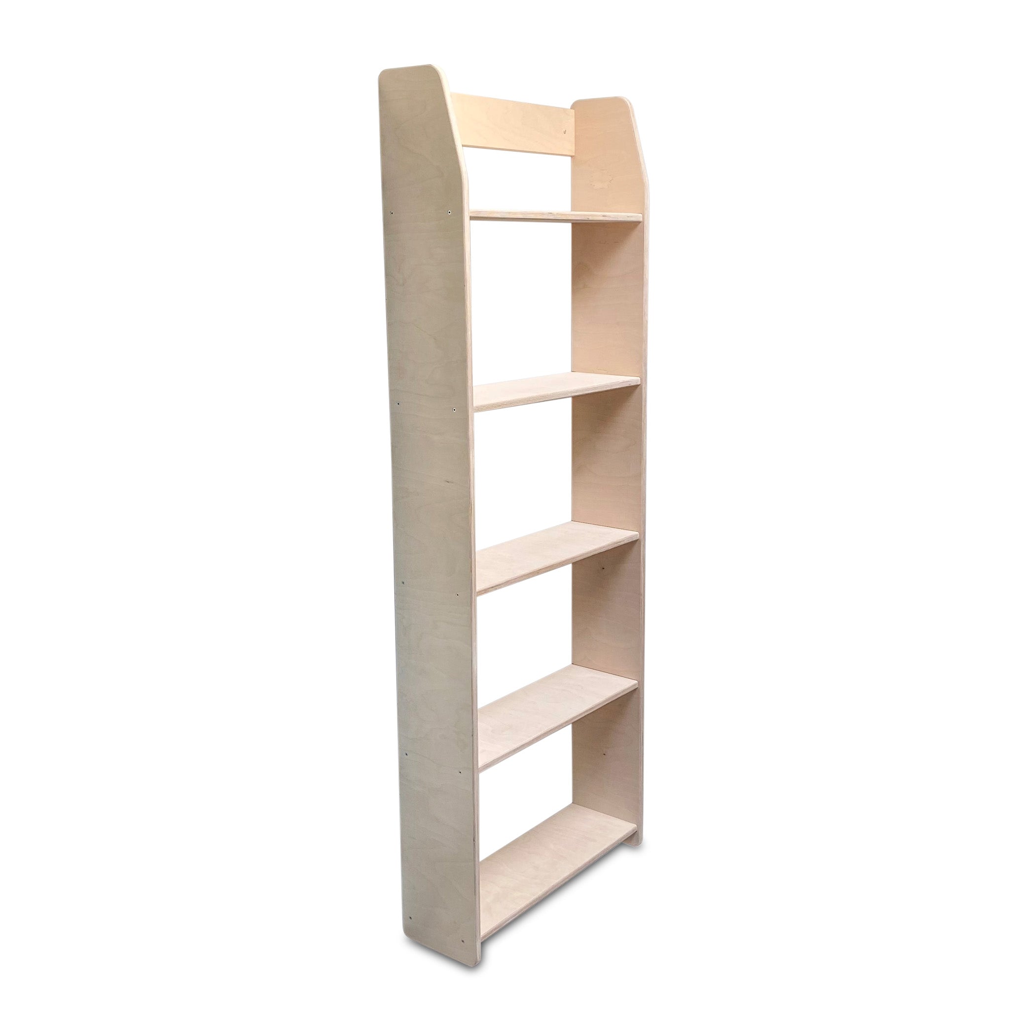 Montessori boeken wandkast kinderkamer | 5 planken - blank - toddie.nl