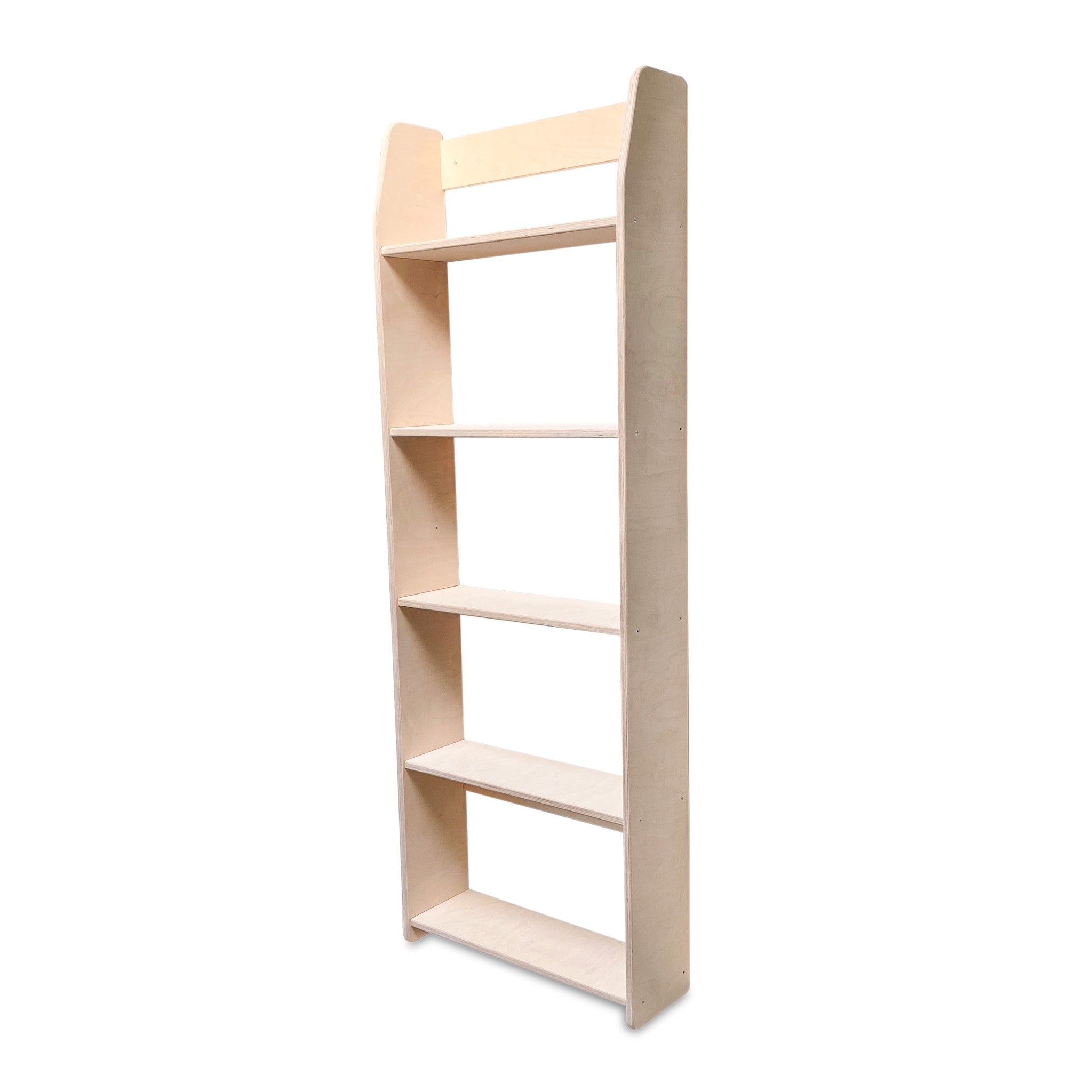 Montessori boeken wandkast kinderkamer | 5 planken - blank - toddie.nl