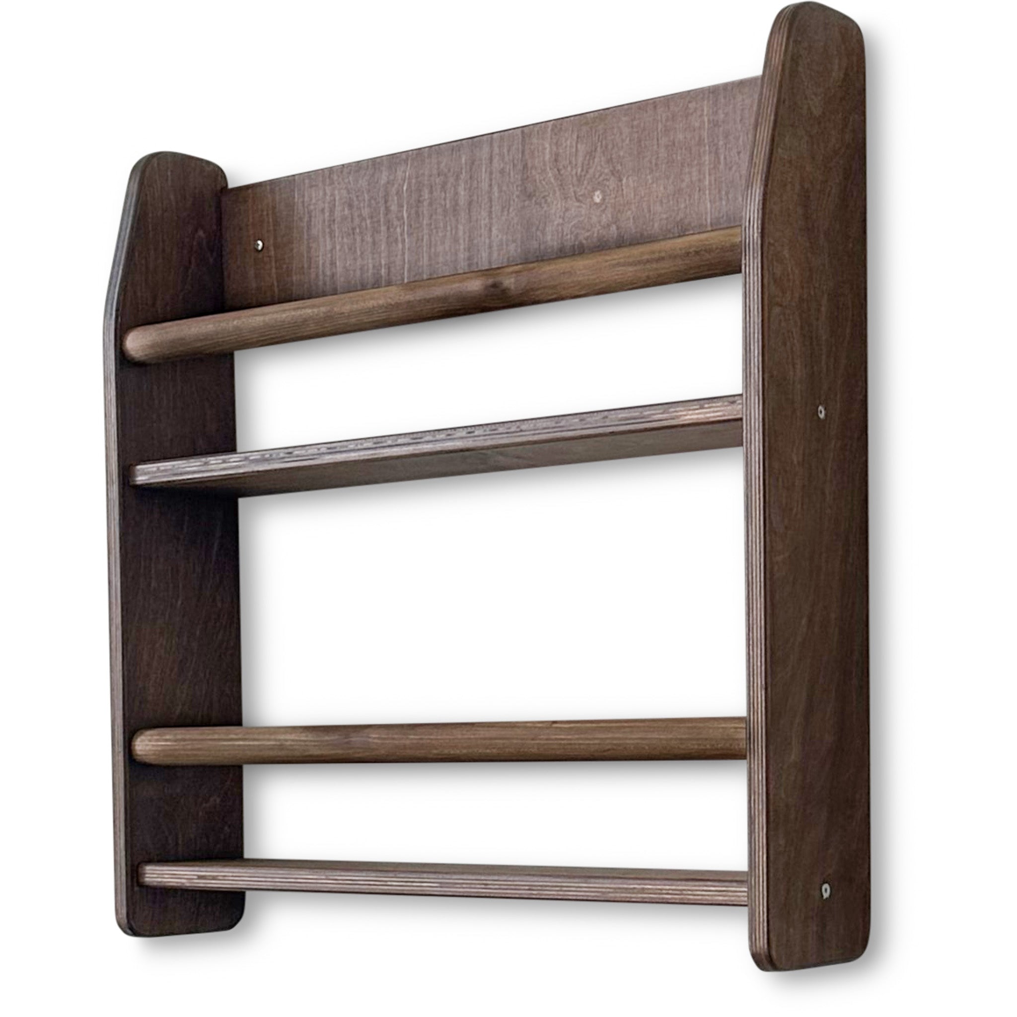 Shelfie montessori boekenrek kinderkamer | 2 planken - Wengé gebeitst