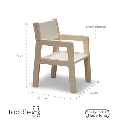 Skinnie houten kinderstoeltje 1-4 jaar - wit - toddie.nl ®