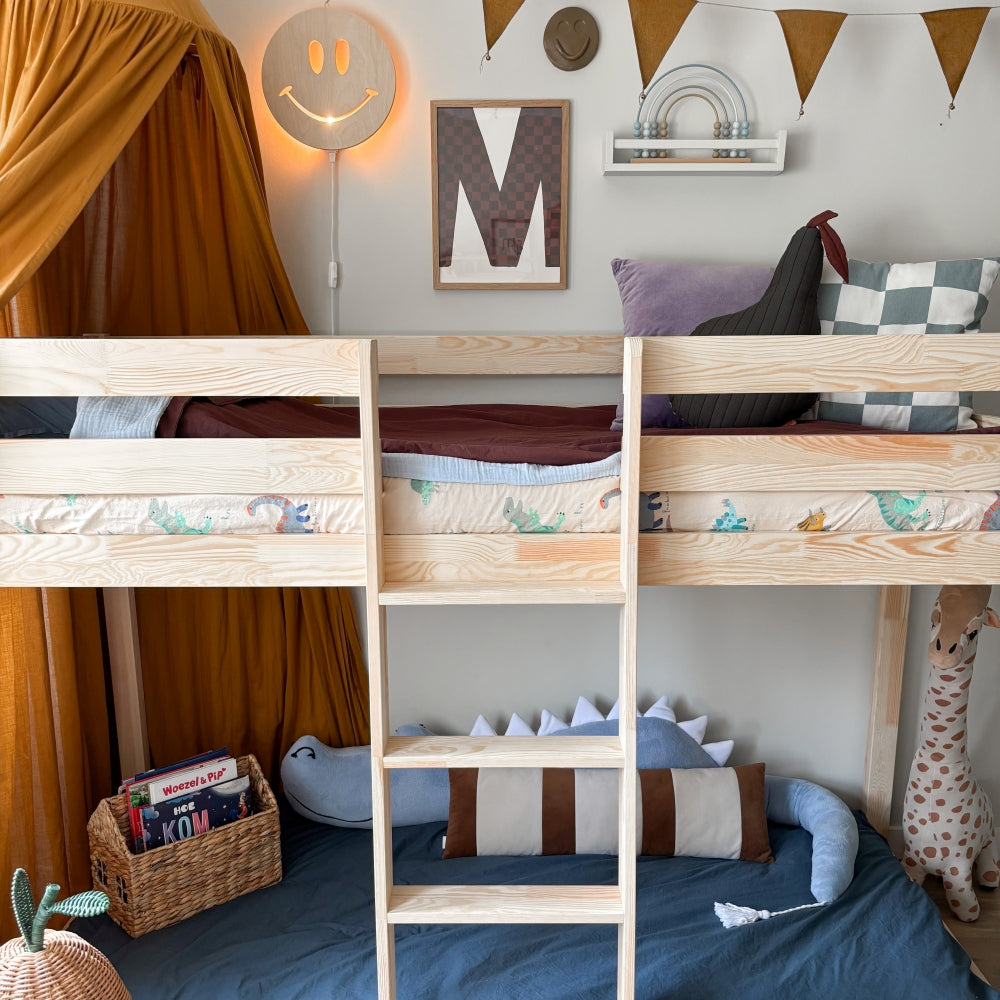 Houten wandlamp kinderkamer | Smiley - blank