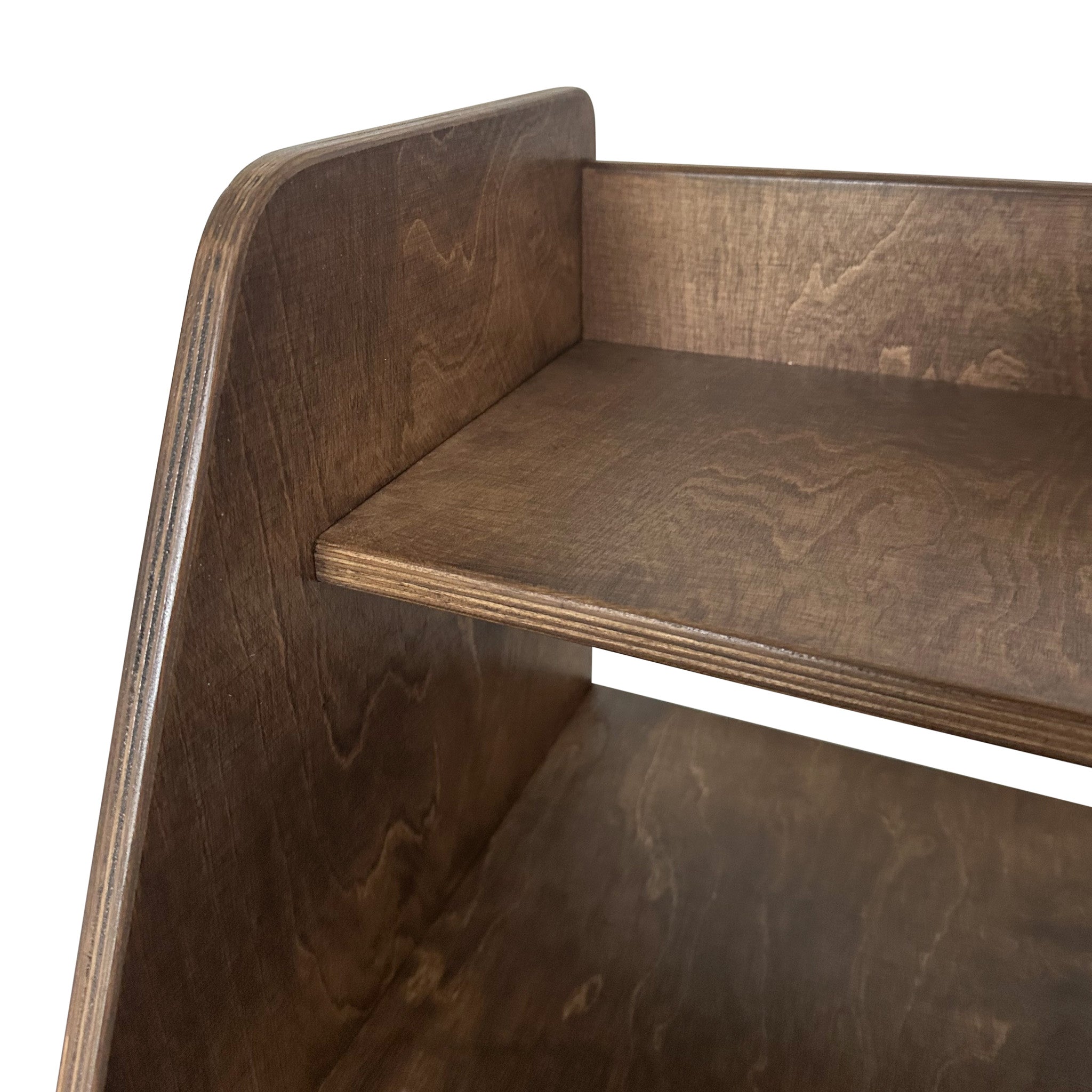 Moodie Montessori speelmeubel, speelgoedkast | Kinderopbergmeubel 4 planken - wengé