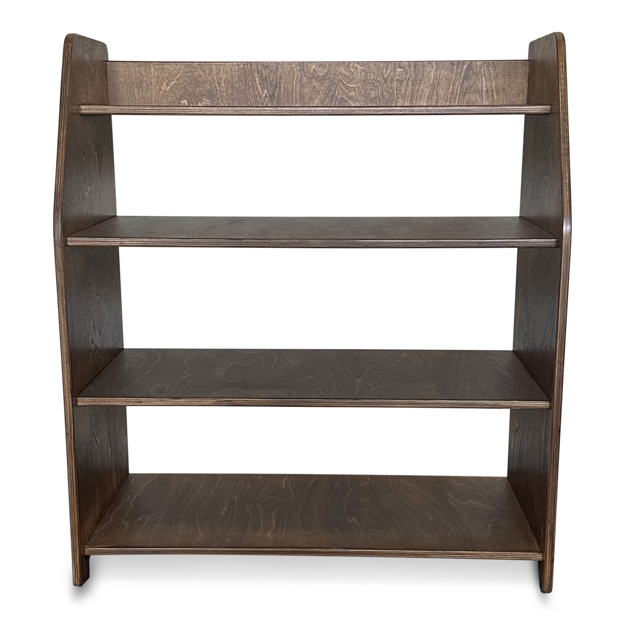 Moodie Montessori speelmeubel, speelgoedkast | Kinderopbergmeubel 4 planken - wengé