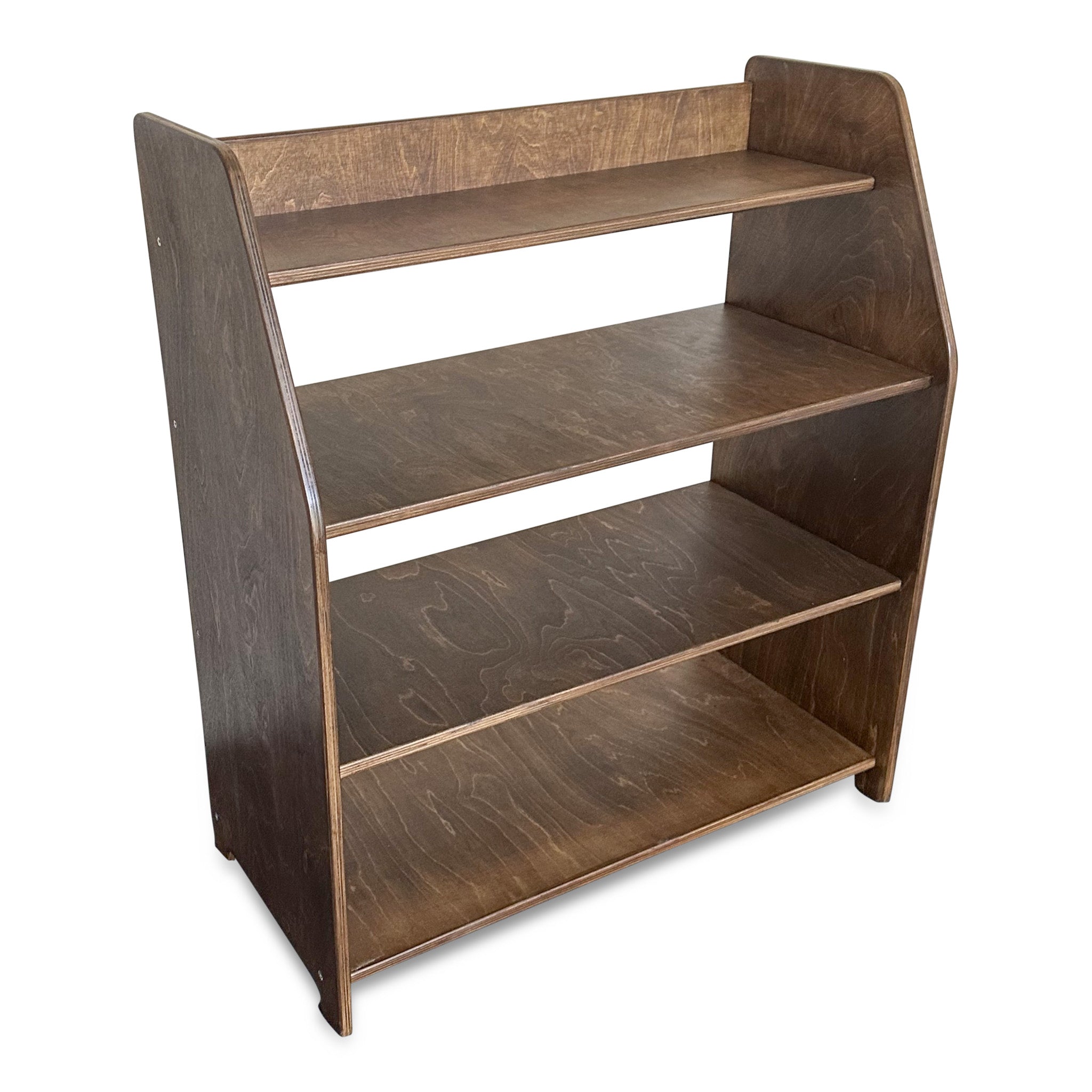 Moodie Montessori speelmeubel, speelgoedkast | Kinderopbergmeubel 4 planken - wengé