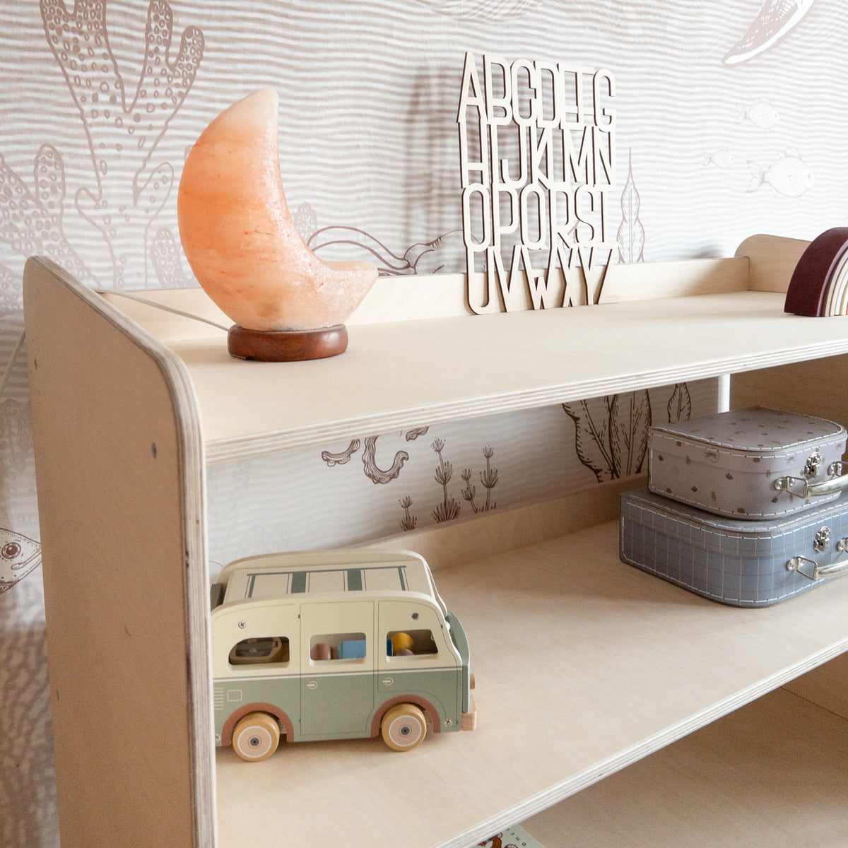 Montessori Spielmöbel, Kinderschrank, Spielzeugschrank