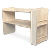 Jollie montessori open speelgoedkast met zijkant boekenrek | Boekenkast 2 planken - blank