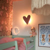 Houten wandlamp kinderkamer | Hart - Terra roze - toddie.nl ®