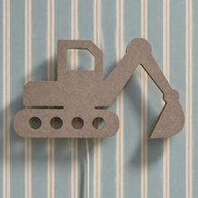 Vilten wandlamp kinderkamer | Graafmachine - zandbeige