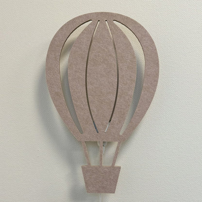 Vilten wandlamp luchtballon zandbeige – lamp uit