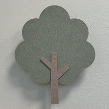 Vilten wandlamp boom saliegroen – lamp uit