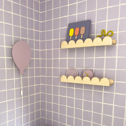 Houten wandlamp kinderkamer | Ballon - Lila - toddie.nl ®
