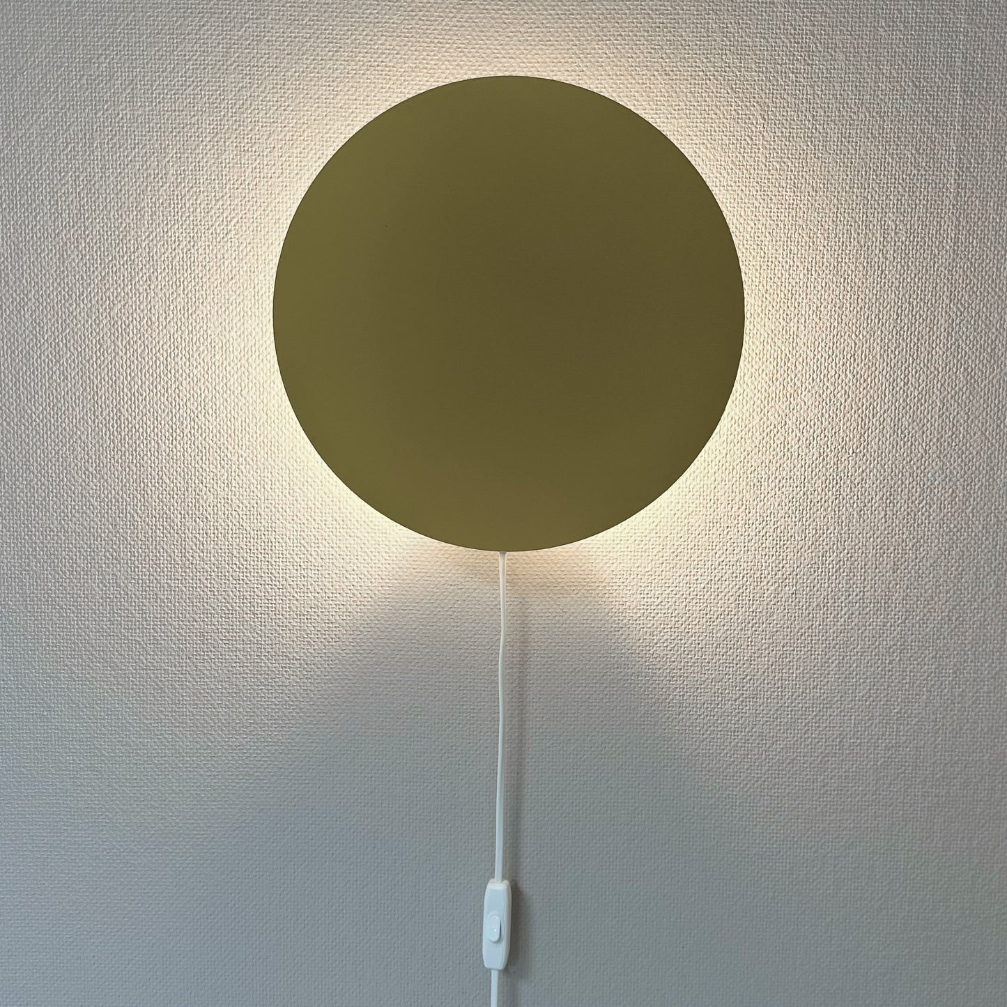 Houten wandlamp kinderkamer | cirkel true joy yellow - toddie.nl ®