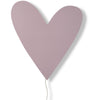 Houten wandlamp kinderkamer | Hart - Lila