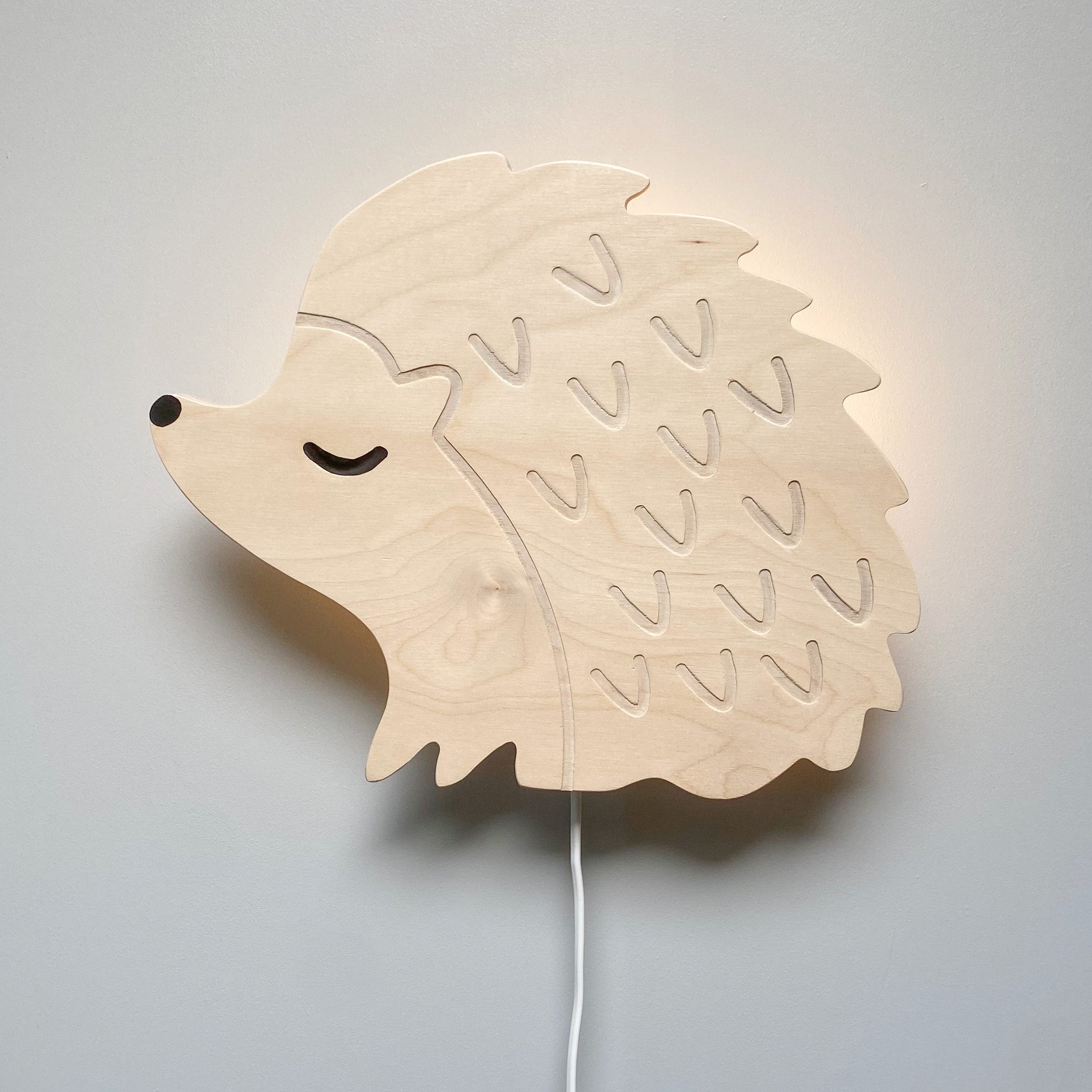 Houten wandlamp kinderkamer | Egel - toddie.nl