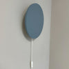 Houten wandlamp kinderkamer | cirkel blauw denim drift