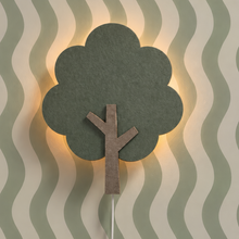 Vilten wandlamp kinderkamer | Boom - saliegroen