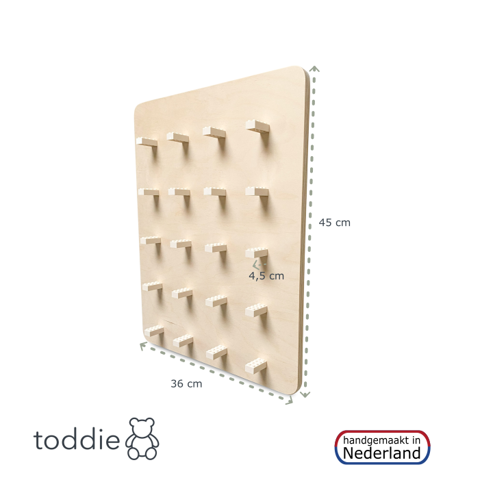 Houten wandbord kinderkamer | legobord - blank