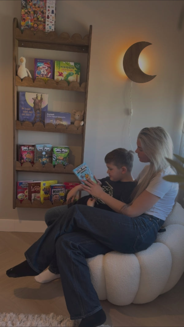 Houten hanglamp kinderkamer | Bubble Wengé (Walnut)