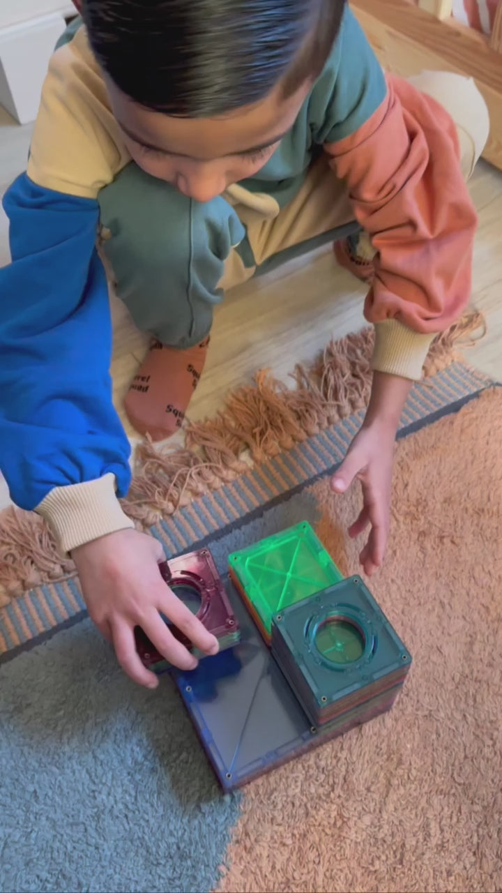 Montessori opbergkisten kinderkamer | Stapelbare houten kisten als opstapje - blank