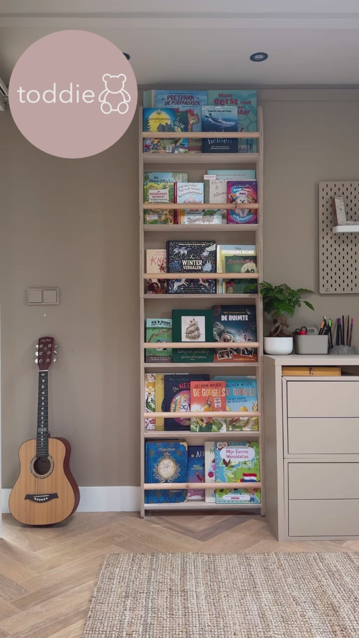 Montessori boekenrek kinderkamer | 6 planken - blank