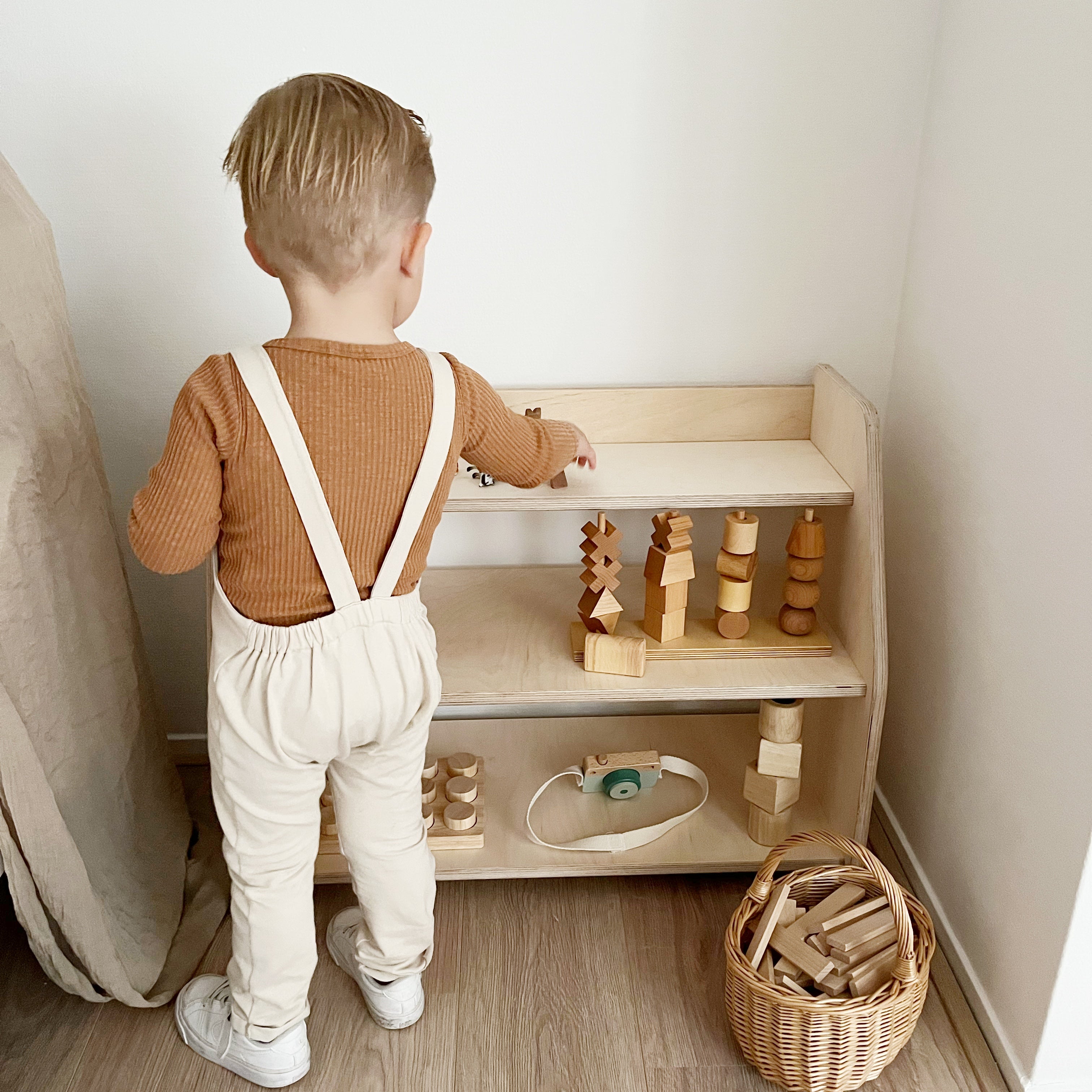 Montessori speelmeubel | Kinderopbergmeubel - blank - toddie.nl