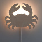 Houten wandlamp kinderkamer | Krab - blank