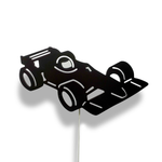 Houten wandlamp kinderkamer | Racewagen, Formule 1 - zwart