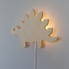 Houten wandlamp kinderkamer | Stegosaurus - multiplex - toddie.nl