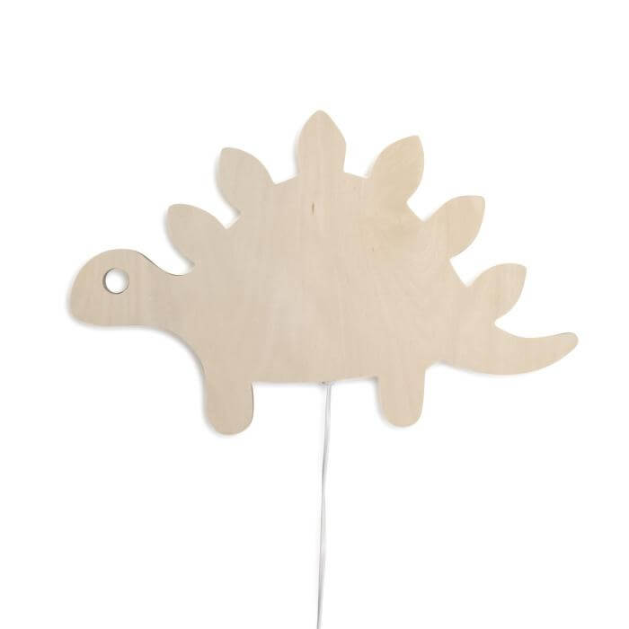 Houten wandlamp kinderkamer | Stegosaurus - multiplex - toddie.nl