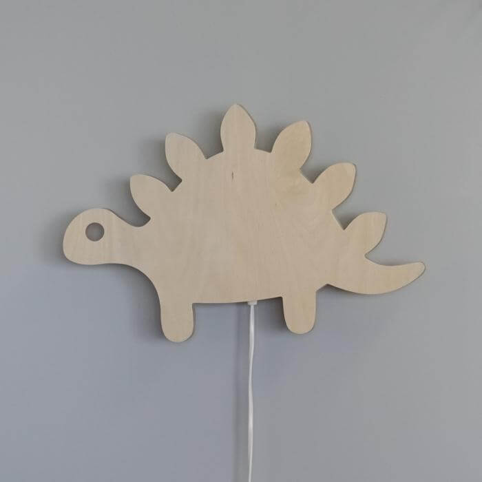 Houten wandlamp kinderkamer | Stegosaurus - multiplex - toddie.nl