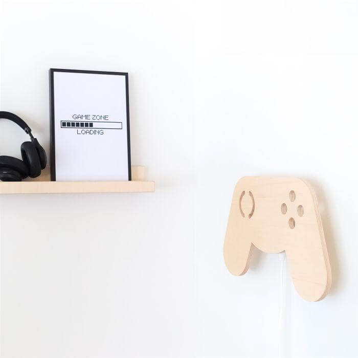 Houten wandlamp kinderkamer | Game Console - toddie.nl