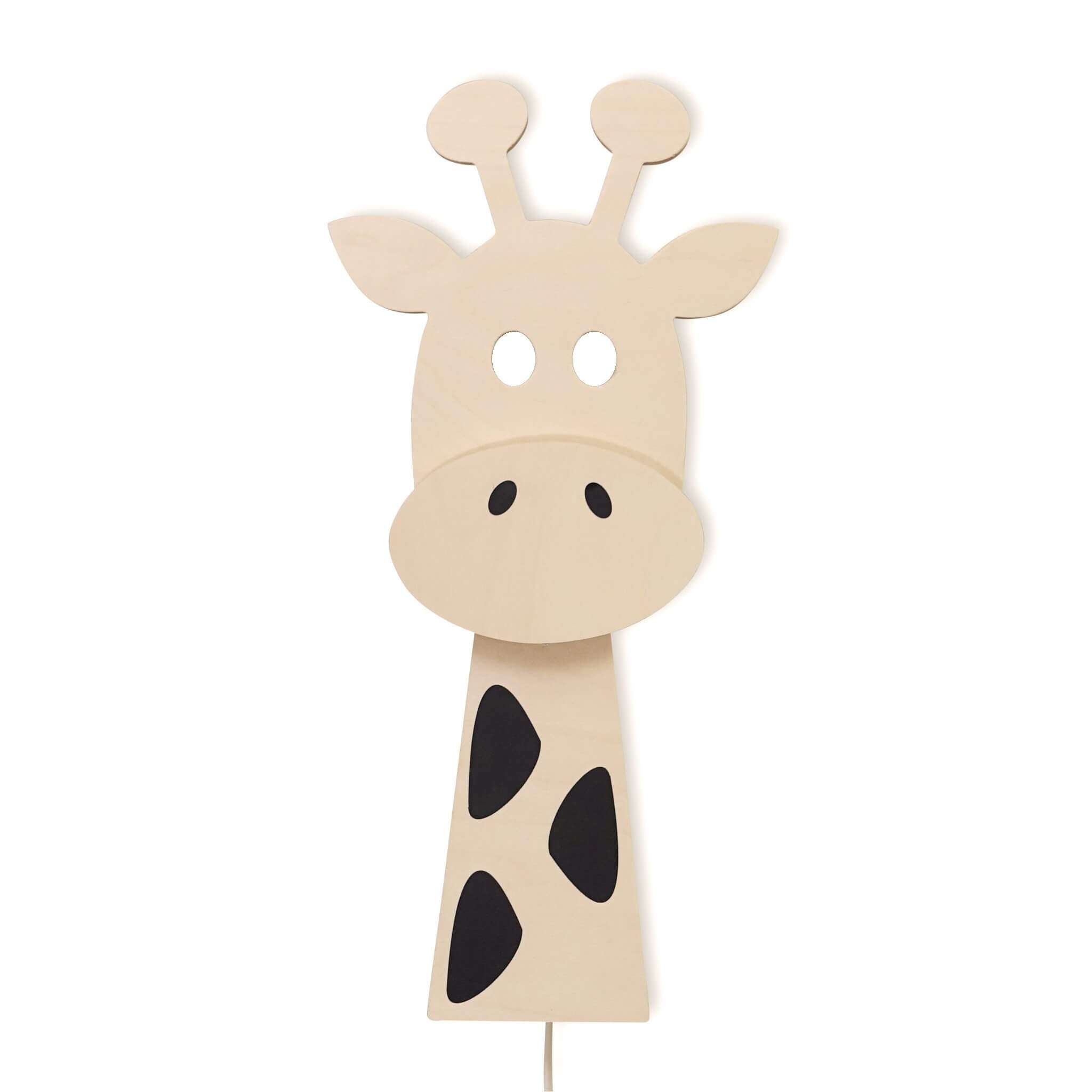 Houten wandlamp kinderkamer | Giraffe - multiplex - toddie.nl