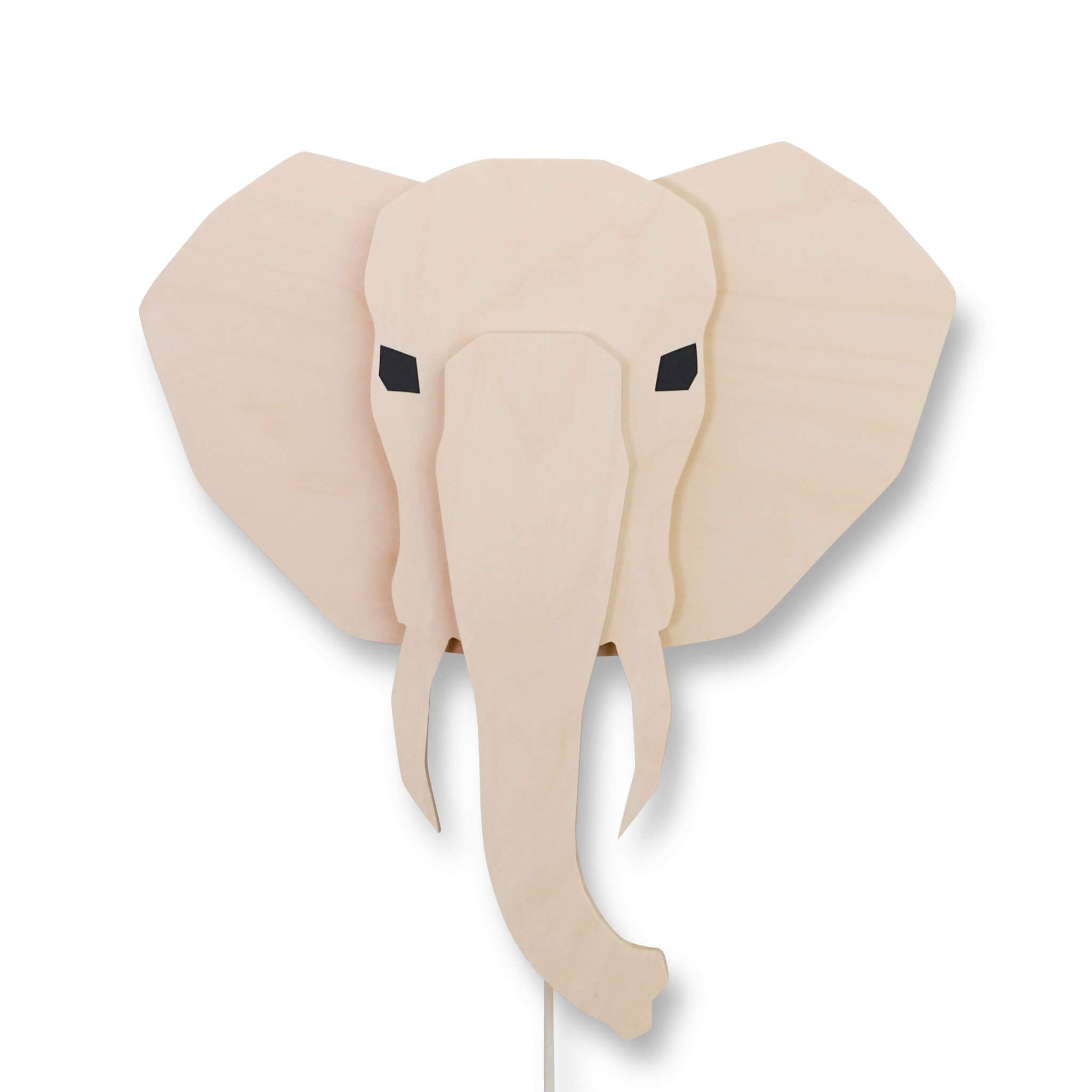 Houten wandlamp kinderkamer | Olifant 3D - toddie.nl