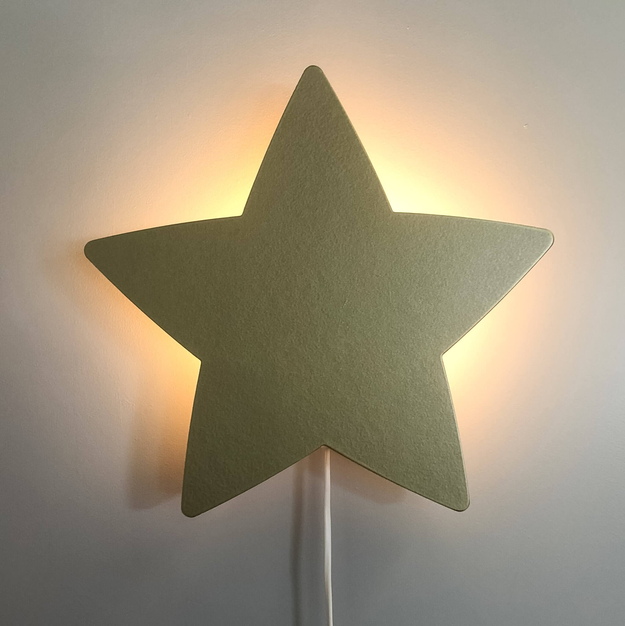 Houten wandlamp kinderkamer | Ster - goud - toddie.nl