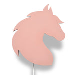 Houten wandlamp kinderkamer | Paard - Terra roze