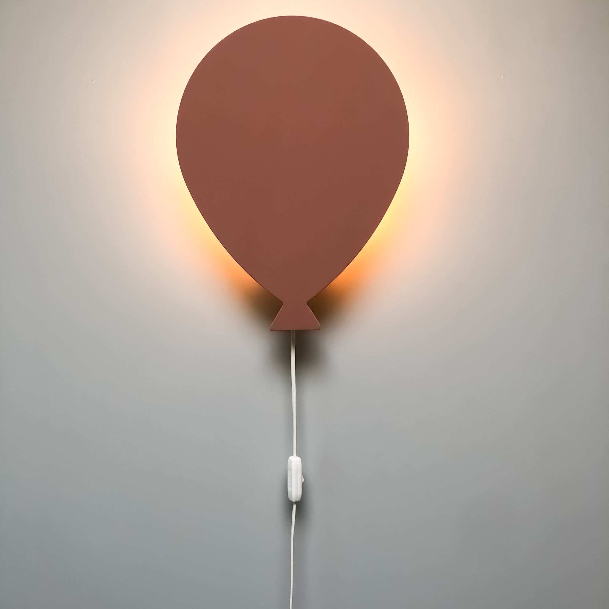 Houten wandlamp kinderkamer | Ballon - Terra Roze - toddie.nl